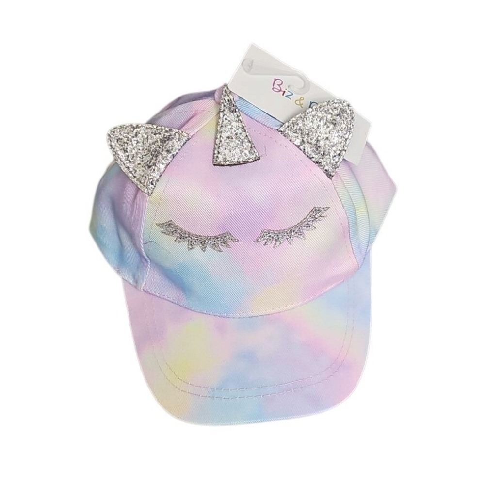 Biz & Bean Unicorn Hat Tie‎ Dye Sparkle Horn Ears Girls Kids Adjustable